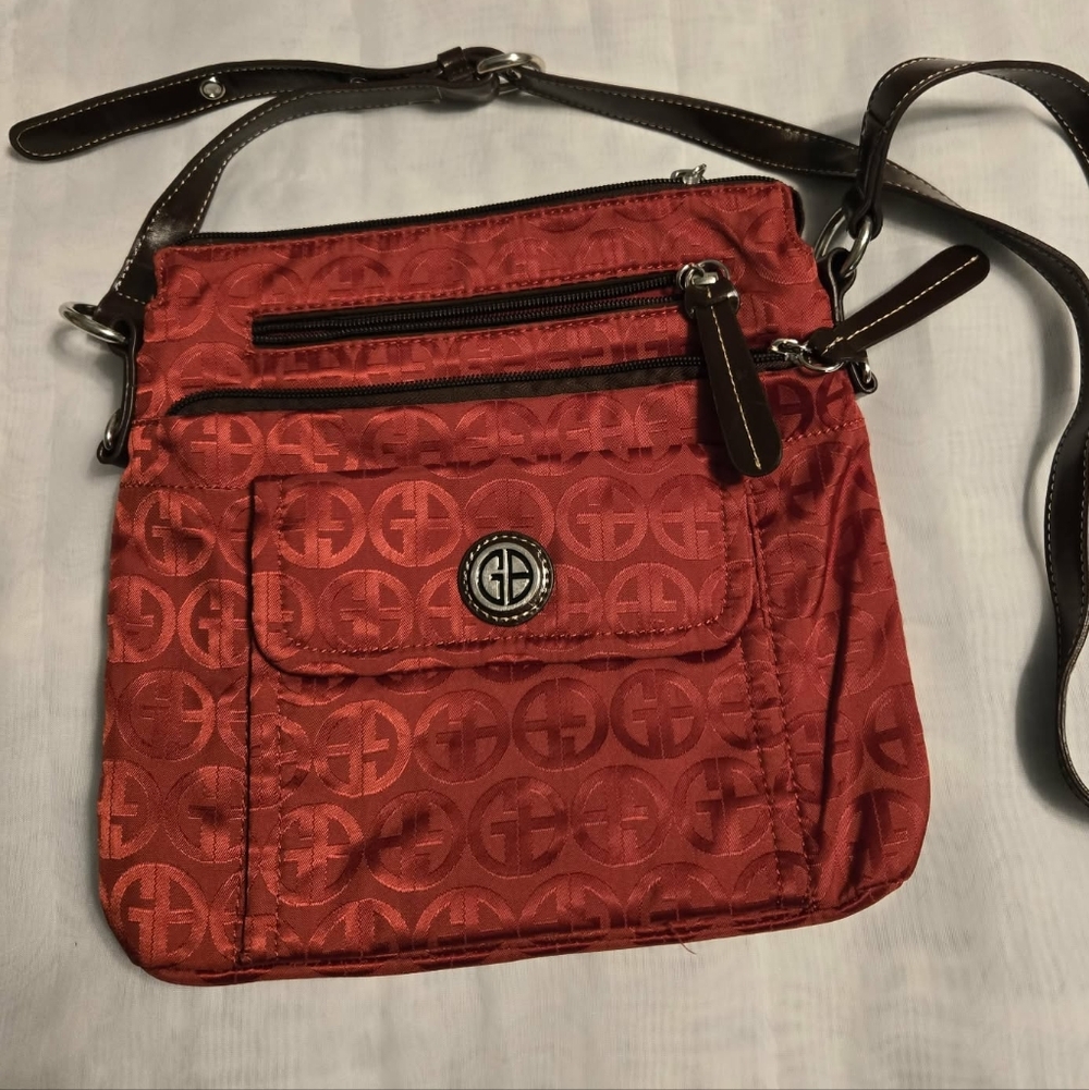 Gianni Bernini Vibrant Red Crossbody Bag